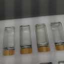 Set of 36 Square Spice Jars With Bamboo Lid 120 ml Glass Shaker Storage Jars Kitchen With Funnel Stickers Cleaning Brush