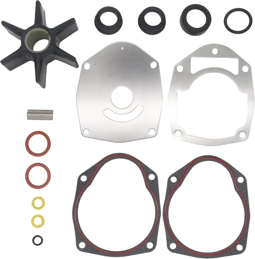 43026T2 Boat Motor Water Pump Impeller Repair Kit for Mercury and Mariner 2-Stroke 60-90 HP 3 Cyl 100-125 4 Cyl V200 V225 V250 3.0L Marine Outboards Replaces 47-43026T2 Sierra 18-3056