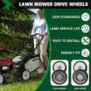 CheeMuii 4 Pack HRR216 Lawn Mower Drive Wheels 2 Rear Wheels 42710-VE2-M02ZE and 2 Front Wheels 44710-VL0-L02ZB Replace for Honda HRR216 HRS216 HRT216 Lawn Mower