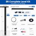 Muzata 4-8ft Side Mount Complete Cable Railing Kit for Decks 36in RC05 | Pre-crimped Terminals, Space-Saving Black Cable Railing System, Complete Set, Length Adjustable, Easy DIY with User Guide