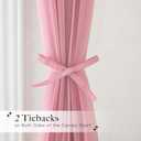 NICETOWN Pink Bed Canopy for Nursery - Decorative Soft Voile Sheer Window Scarf DIY Ascot Top Bed Scarf Drapes for Girls/Kids, W114 x L160, 1 Panel