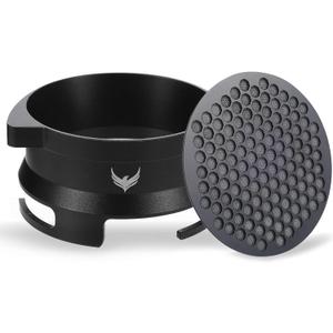 54mm Dosing Funnel and Puck Screen Set Compatible with Breville Barista Express, Barista Pro, Barista Touch Grinder Trigger Portafilter Funnel and Filter (Black)