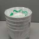 7 inch Plant Pots, 5 Pack Flower Pots with Drainage Holes and Saucers for Indoor Plants, Plastic Planters with Water Ripple for Small Garden House Plants, Nursery Pots for Succulent, White