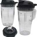 Replacement Combo Easy Twist Extractor Blade with18oz,24oz handle cup with to go lid, Compatible with NutriBullet Blender Combo/PRO 1000/ Select Blender (5, 1*18oz cup+1*24oz handle cup+2*lid+1*blade)