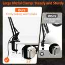 Magnifying Glass with Light and Stand, 10X 30X Desktop LED Magnifying Lamp with Base and Clamp, 5 Color Modes, 3 Dimmable Levels Hands Free Magnifying Glass for Reading, Close Work, Crafts, Jewelry
