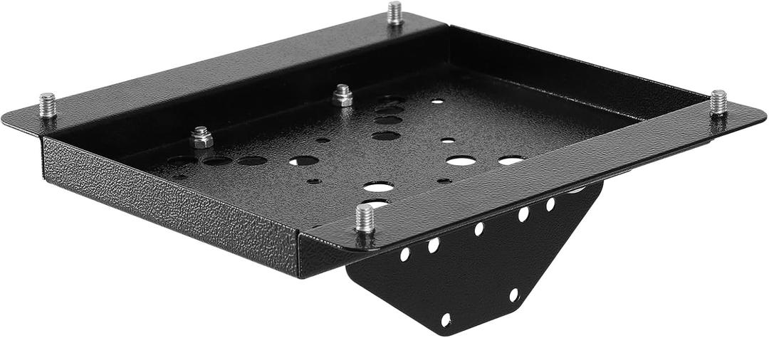 Ganiude Mailbox Mounting Board,Metal Mailboxes Adapter Plate 4" x 4",Durable, Easy Install, Weather-Resistant,   , Black