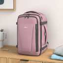 ECOHUB Travel Backpack 18x14x8 Spirit Airlines Personal Item Bag Carry On Backpack 13 Pockets Large Work Casual Daypack for men Airline Approved Waterproof Gym Backpacks with Charging Port, Pink