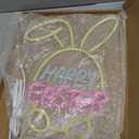 Easter Decorations LED Neon Sign - Happy Easter&Rabbit&Egg Window Lights,USB Power Neon Lamp Home Party Indoor Outdoor Wall Bunny Decor,Light Up Sign for Bedroom,Easter Birthday Party Decorations