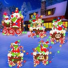Grinch Christmas Yard Signs Stakes Outdoor Decorations 18in