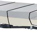 iCOVER Jon Boat Cover 12ft, Heavy Duty Waterproof Marine Grade Polyester Canvas Mooring Cover, Anti-UV Trailerable Jon Boat Covers, Fits Boats 12' Long Beam Width up to 56", Grey