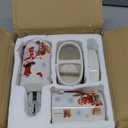 Christmas Bathroom Accessories Set 4, Christmas Bathroom Decor, Xmas Toothbrush Holder Sets, Snowman Soap Dispenser Bath Decorations