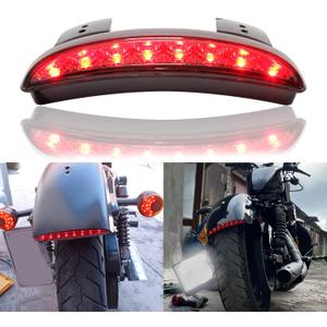 MISS MOLY Red Led Motorcycle Turn Signals Tail Light Cafe Racer Rear Fender Edge Brake