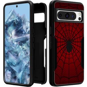 2 x for Google Pixel 8 Pro Case Women - Cute Girls Boys Cover Cool Kawaii Aesthetic Unique Design Red Heavy Duty Protective Shockproof Military Grade Teens for Google Pixel 8 Pro Phone Cases