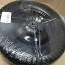 4.80/4.00-8" Flat Free Wheelbarrow Tires and Wheels, 14.5" Universal Fit Solid Tires with 5/8" or 3/4" Bearing, 3"-7" Hub, Adapter Kit Hand Truck Wheels Replacement for 3.50/2.50-8", 4.00-6"etc, 1 PC