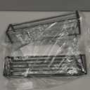 Spice Rack Wall Mounted 3 Pack, Space-Saving Spice Organizer for Spice Jars and Seasonings, Screw or Adhesive Hanging Spice Rack Organizer for Your Kitchen Cabinet, Pantry Door,11.41x2.75x2.75in (Black)