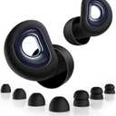 55dB Noise Reduction Ear Plugs for Sleeping, Reusable Noise Cancelling Earplugs for Snoring, Side Sleepers & Travel, Soft Silicone Hearing Protection for Concerts, Studying, Work, Airplane, 7 Ear Tips