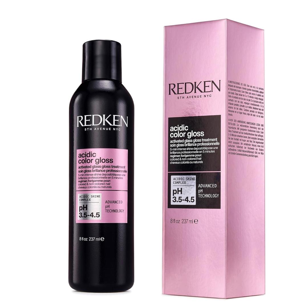 Redken Acidic Color Gloss Glass Gloss Treatment For Color-Treated Hair - Rinse Out Glossing Treatment, Intense Shine & Conditioning