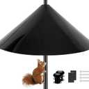 Squirrel Baffle,19-Inch Squirrel Baffle for Bird Feeder Pole,Squirrel-Proofs for Outdoor Shepherd's HooksOutside Pole Mount Squirrels Guard (Black)