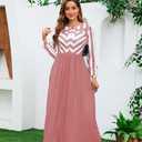 Women's Summer Floral Spaghetti Strap Long Maxi Dresses Low-Cut Bohemian Beach Sundress (Pink, S)