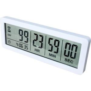 Digital Countdown Days Timer - White Upgraded Big 999 Days Count Down Clock with Stand Strong Magnetic Back for Vacation Retirement Wedding Holiday