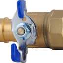 LD Valve- Pex A to FPT Transition Ball Valve, 3/4-in Propex X 3/4-in NPT Expansion Valve with Blue T-Handle, F1960 Brass PEX A Shut Off Valve For Pex A Pipe(2-Pack)