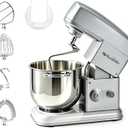 7.4QT Stand Mixer, Ice Cooling Bowl, 11-Speed Dial, Gray
Commercial Mixer with 3-Layer Ice Cooling Bowl, 500W Brushless Motor, 11 Speeds, Low Noise, for Baking, Dial