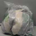 LEEVAN Striped Outdoor Rug 4x6, Washable Front Porch Rug, Spring Plaid Door Mats Outside Entrance, Blue and White Entryway Floor Mat, Buffalo Woven Patio Layered Mat for Entrance/Deck/Camping