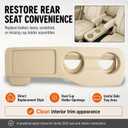 Seat Armrest Cup Holder Compatible with Toyota Highlander 2014-2019 Second Row Captains Chairs, Seat Side Table Assembly Replaces 78061-0E010-A0, Flaxen