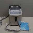 EUHOMY Ice Maker Countertop, 9 Cubes Ready in 6 Mins, 26lbs/24H, Self-Cleaning, Portable Ice Maker Machine with Carry Handle, Basket and Scoop, 2 Sizes of Bullet Ice for Home, Kitchen, Office (Silver)