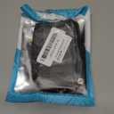 Lanyard Wallet with Id Badge Holder, Black RFID Small Keychain Wallet Women Wristlet, Minimalist Zipper Credit Card Holder Phone Wrist Neck Strap for Key Name Tag, Teacher Student Office Gift