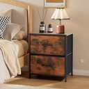 Nightstand Set of 2 Small 2 Drawer Dresser End Table Bedside Furniture, 11.8" D x 18" W x 20" H