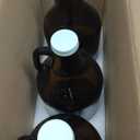 ZEAYEA 3 Pack 64 oz Glass Growler Jug, Amber Half Gallon Jug Set with Lids and Handle Great for Beer, Home Brewing, Kombucha, Distilled Water