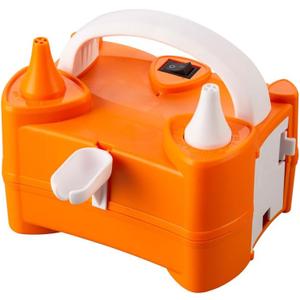 IDAODAN Electric Balloon Pump, Portable Electric Balloon Blower Machine Balloon Air Pump Dual Nozzle Rose Red 110V 400W Balloon Inflator for Party Decorations