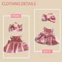 3 x ShaKaLa 17cm Doll Clothes Set Designer, Cute Skirt Hat for Dolls, Dress Outfit Accessories Compatible with 5.9- 6.7inch Dolls (No Doll) Pink A