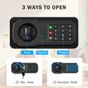 Small Mini Fire Safe Box for Home, 0.3 Cubic Feet Medication Lock Box, Security Money Safes with Digital Keypad, Spare Keys, Personal Safes for Money, Jewelry, ID Documents