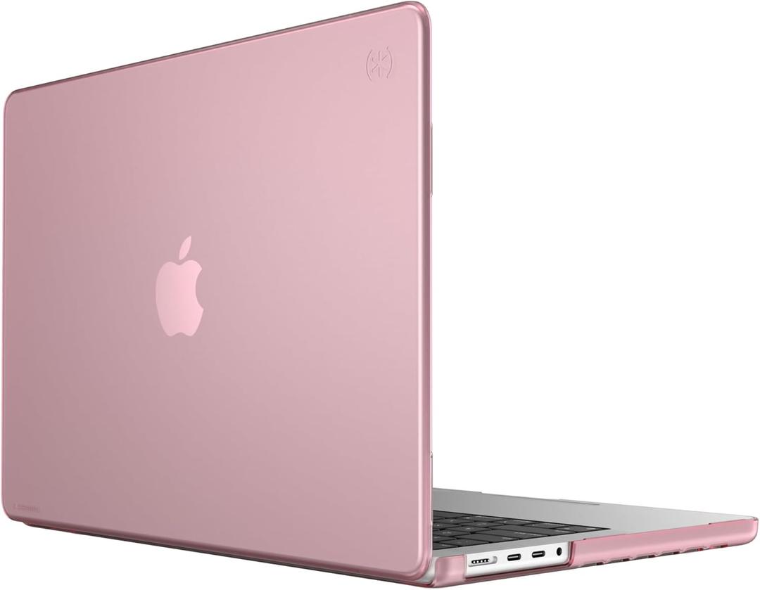 Speck SmartShell MacBook Pro 14 Inch Case for M3 / M3 Pro / M3 Max (2023) & M2 Pro / M2 Max A2779 (2023) & M1 Pro / M1 Max A2442 (2021) - Scratch Resistant Hardshell Case - Crystal Pink