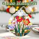 Christmas Ornaments: Stained Glass-Style August Birth Flower Ornament  Christmas Tree Decorations, Holiday Party Gifts, Mother's Day & Birthday Gifts for Women, Mom & Grandma | Birth Flower Gift (May)