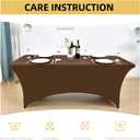 2-Pack 8ft Spandex Table Covers for Rectangle Folding Tables - Washable Elastic Tablecloth - Ultimate Fitted Table Protector for Birthday Parties, Trade Shows, Banquet