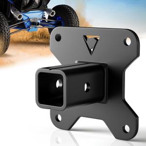 2" Utv Rear Receiver Hitch Plate - Compatible with Polaris RZR 2014-2024 Xp 1000 Xp 4 1000 Utv ATV, Heavy Duty 1/4" Thick Steel 2" Receiver Hitch, Receiver Hitch Accessories