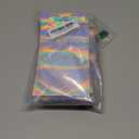 100 Pieces Resealable Smell Proof Bags, Flat Clear Food Storage Bags Pouch Aluminum Plastic Packaging Bags, Rainbow Color (4x6inch)