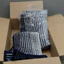 BSICPRO Bathroom Rugs and Mats Sets, 2 Piece Thick Absorbent Chenille Bath Mat Rug Set Non Slip, Soft Shaggy Bath Room Floor Mats for Bathroom, Machine Washable (Navy, 20" x 60" Plus 20" x 32")