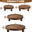 8PCS Wooden Risers for Display Wood Cake Stand for Party Round Food Risers for Buffet Wooden Holder Rustic Riser for Decor Tiered Tray Decor Home Kitchen (Rustic, 8 PCS (10", 8, 6, 5))