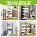 5 PCS Wire Shelf Covers,40*16 Wire Rack Covers for Shelves,0.31in Thick PVC Wood-Look Faux Shelf Cover for Wires Shelving,Moisture Resistant Durable,Easy to Cut Install,Shelves Cover for Pantry Closet
