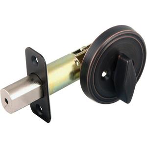 Design House 702621 2-3/8-inch Backset Single Sided Deadbolt with Turn-Button Interior, Brushed Bronze