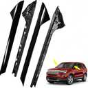 WheelX Outer & Inner Windshield A-Pillar Molding Trim Panel Kit Compatible with 2011-2019 Ford Explorer, Left & Right, Driver & Passenger Side Replaces 926-450, 926-451, BB5Z7803137AA, BB5Z7803136AA
