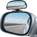 JONMON Small Blind Spot Mirror, Adjustable 360 Degree Rotation Angle Car Auxiliary Convex HD Glass Side Exterior Rearview Mirror with Snap Way Clip On and Sticker Universal for Auto,Cars, Truck, SUVs