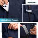 G Gradual Men's Long Sleeve Sun Protection Fishing Shirt with Zipper Pockets UPF 50+ Lightweight Cool Sun Shirts for Men Hiking Outdoor Casual (Blue, L)