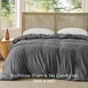 Bedsure Dark Grey Duvet Cover King Size Only - Prewashed Cotton-Like Polyester Extra Soft All Season Bedding, Includes 1 Duvet Cover 104x90 Inches with Zipper Closure, (No Comforter)