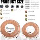 25Ft 1/4" and 3/16" Brake Line Kit,Single & Double Brake Line Flaring Tool Kit with 32 Inverted Fittings and Brakes Flare Tool Kits,Copper Plated Brakes Lines Repair Kits