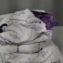 Love's cabin Dark Purple Comforter Set King - King Size Comforter Set, 3 Pieces Cute Floral Bedding Sets for All Seasons,1 Soft Reversible Botanical Flowers Comforter and 2 Pillow Shams